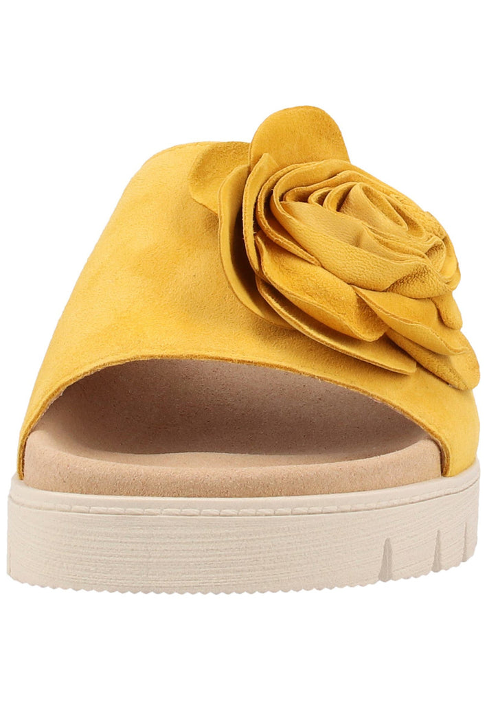 Gabor Pantoletten Leder Gelb - surf4shoes