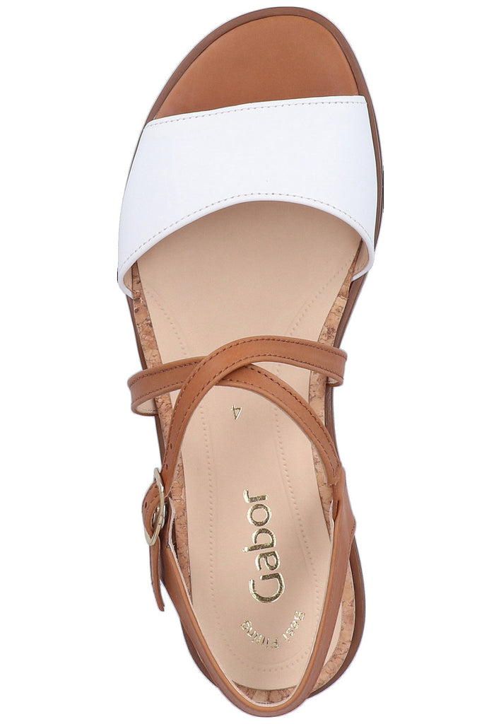 Gabor Sandalen Leder Weiß - surf4shoes