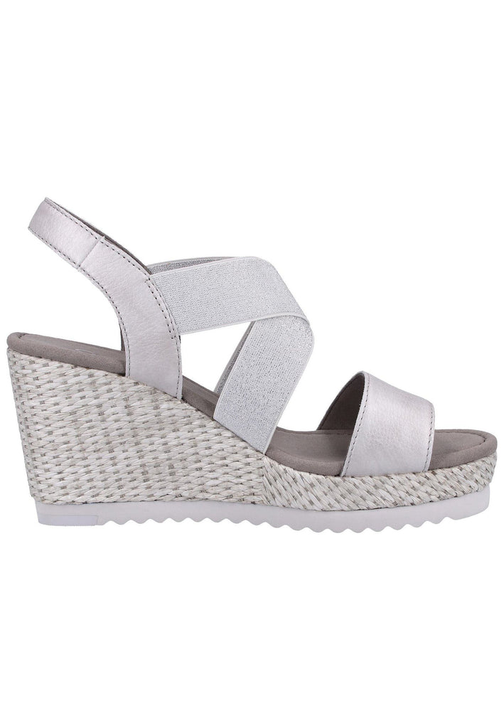 Gabor Sandalen Leder Silber - surf4shoes