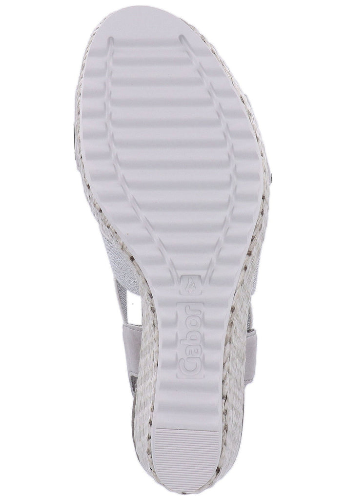 Gabor Sandalen Leder Silber - surf4shoes