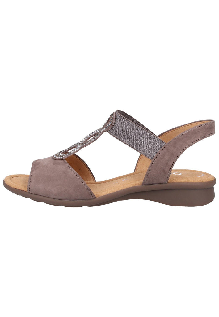Gabor Sandalen Nubukleder Grau - surf4shoes