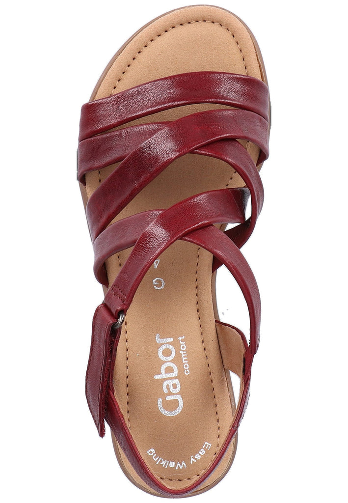 Gabor Sandalen Leder Rot - surf4shoes