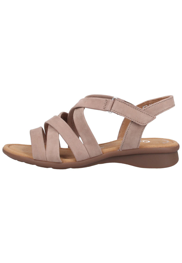 Gabor Sandalen Nubukleder Beige - surf4shoes