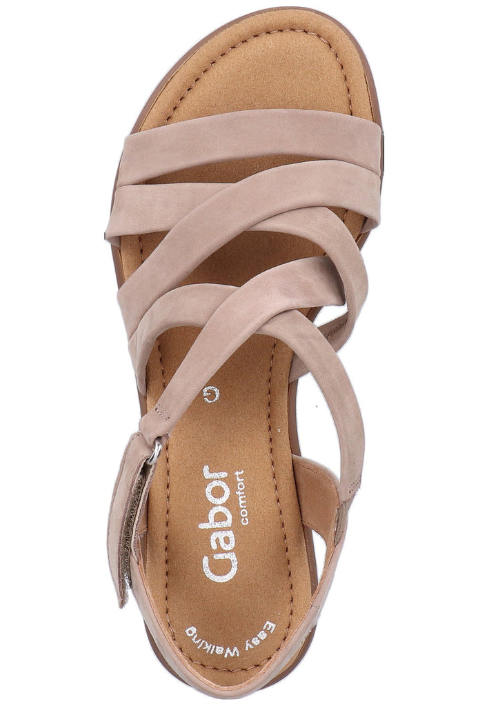 Gabor Sandalen Nubukleder Beige - surf4shoes