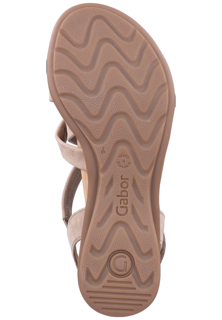 Gabor Sandalen Nubukleder Beige - surf4shoes