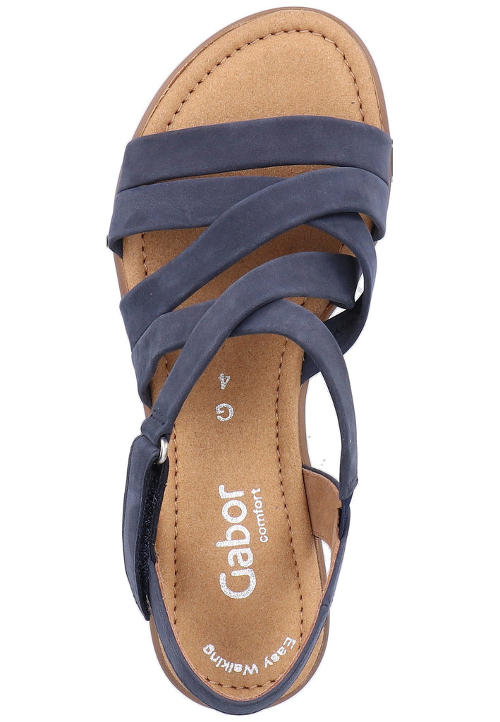 Gabor Sandalen Nubukleder Dunkelblau - surf4shoes