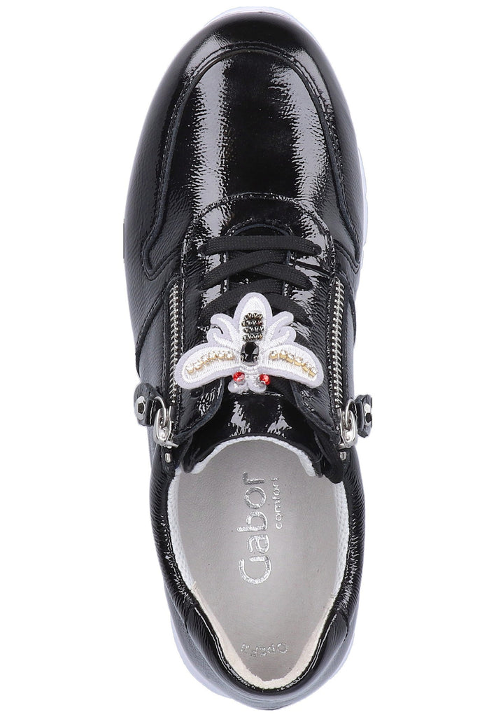 Gabor Sneaker Lederimitat Schwarz - surf4shoes