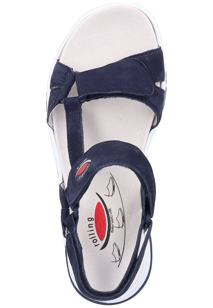 Gabor Sandalen Nubukleder Blau - surf4shoes
