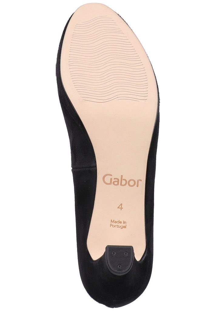 Gabor Pumps Leder Schwarz - surf4shoes