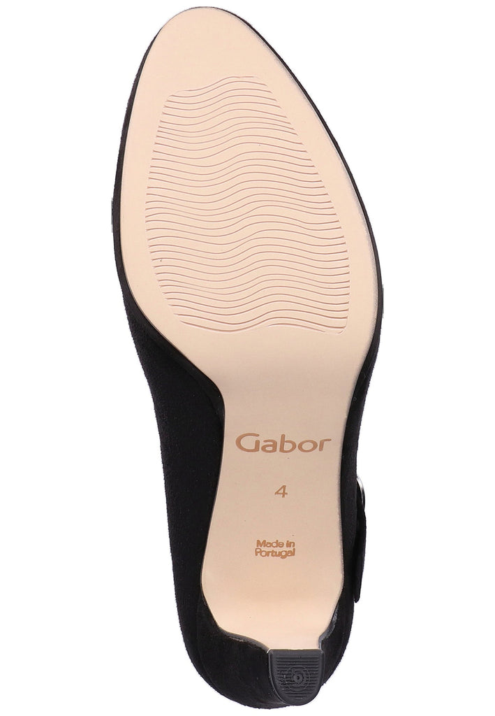 Gabor Pumps Lederimitat Schwarz - surf4shoes