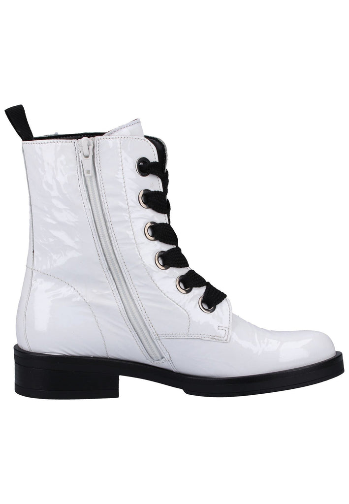 Gabor Stiefelette Leder Weiß/Schwarz - surf4shoes