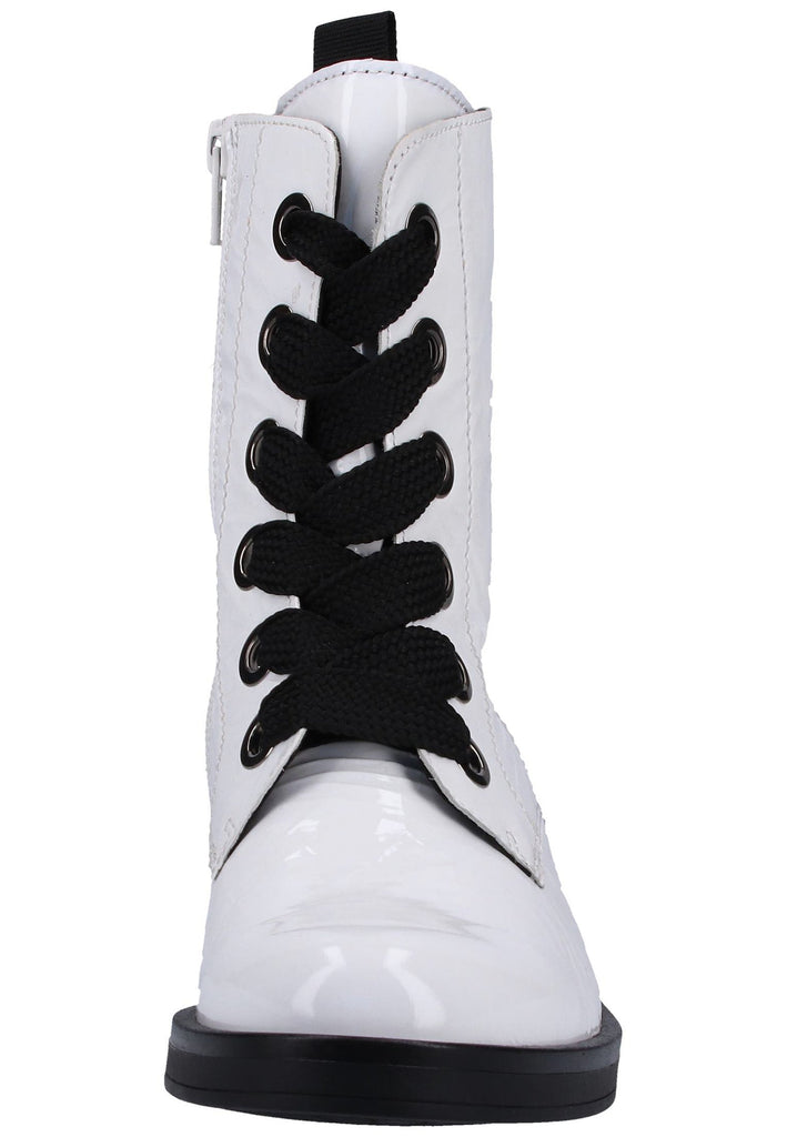 Gabor Stiefelette Leder Weiß/Schwarz - surf4shoes