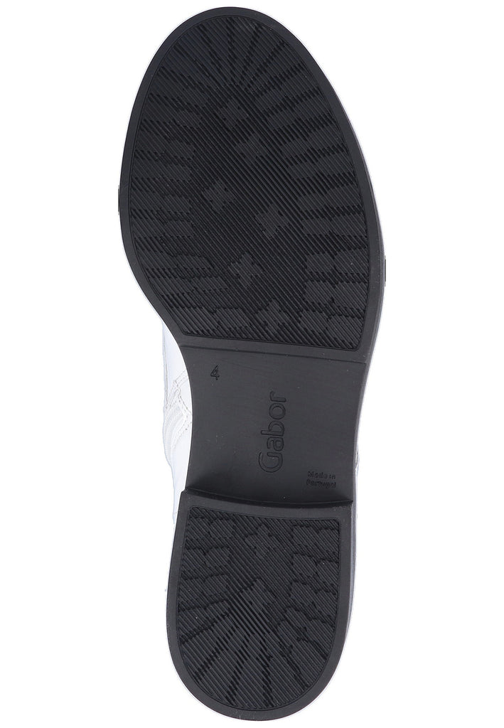 Gabor Stiefelette Leder Weiß/Schwarz - surf4shoes