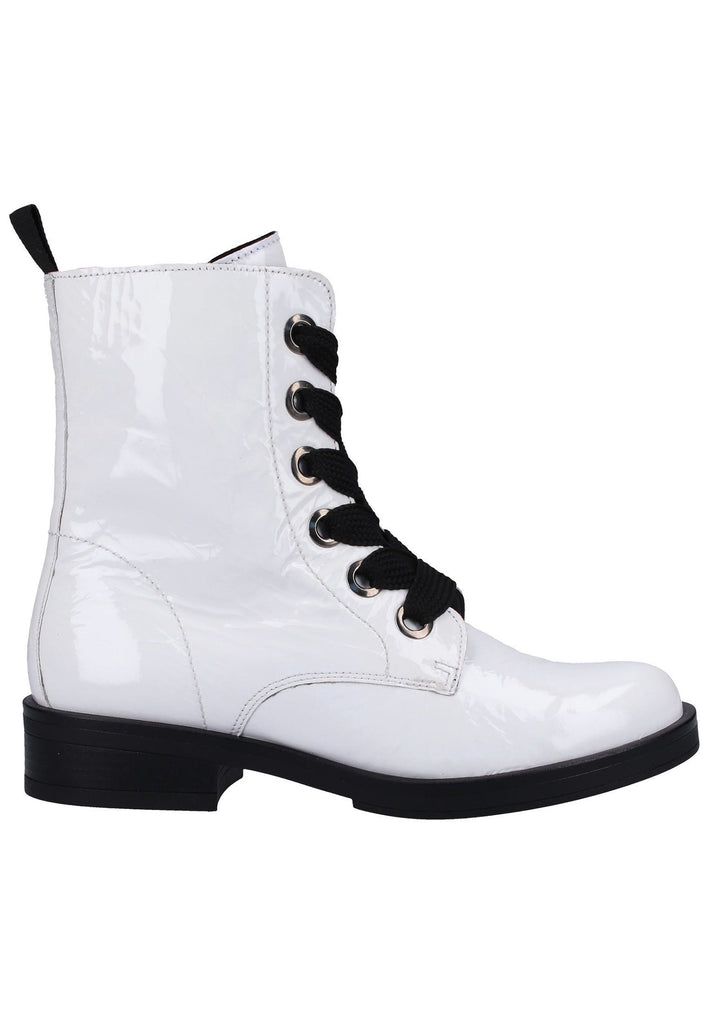 Gabor Stiefelette Leder Weiß/Schwarz - surf4shoes