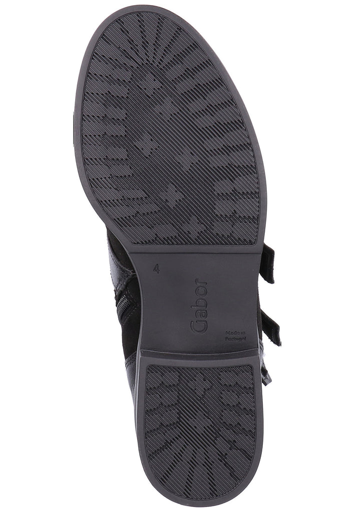 Gabor Stiefelette Leder Schwarz - surf4shoes