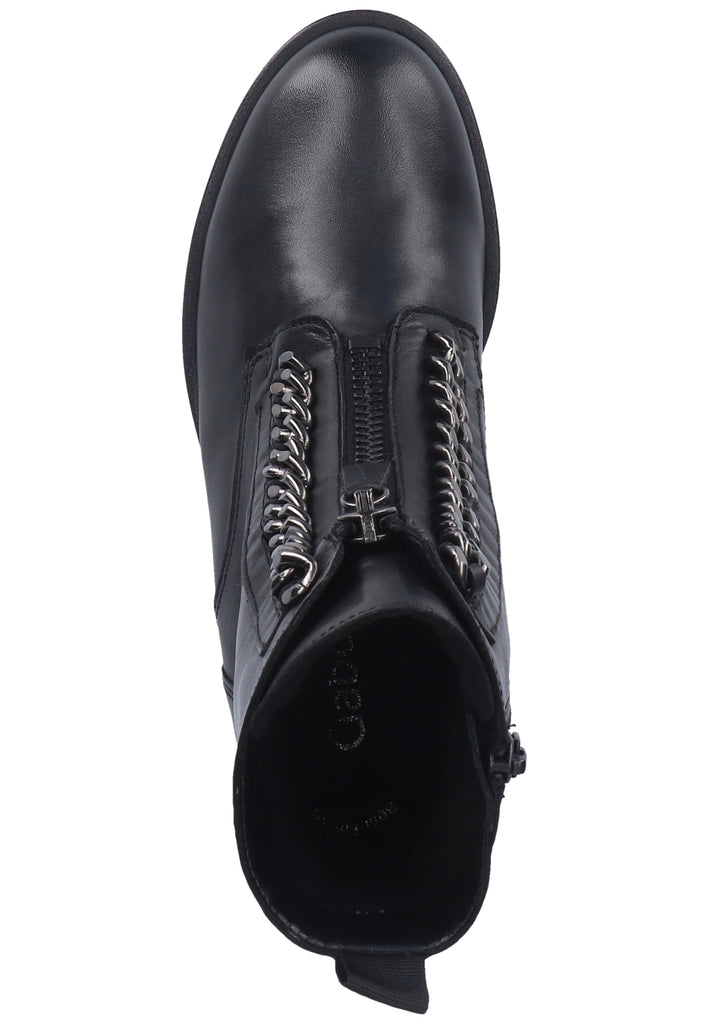Gabor Stiefelette Glattleder Schwarz - surf4shoes