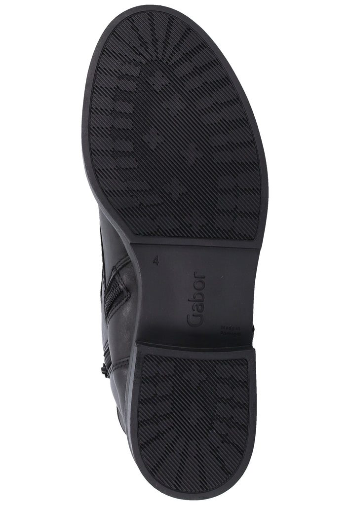Gabor Stiefelette Glattleder Schwarz - surf4shoes
