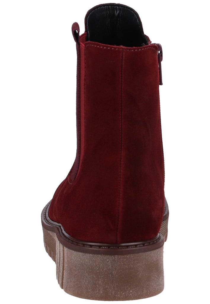Gabor Stiefelette Veloursleder Dunkelrot - surf4shoes