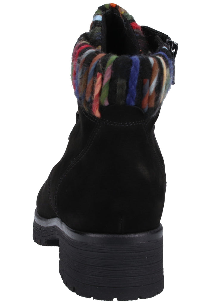 Gabor Stiefelette Nubukleder Schwarz - surf4shoes