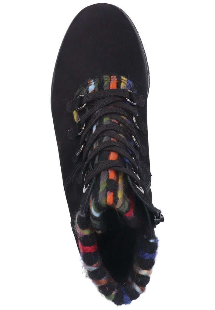 Gabor Stiefelette Nubukleder Schwarz - surf4shoes