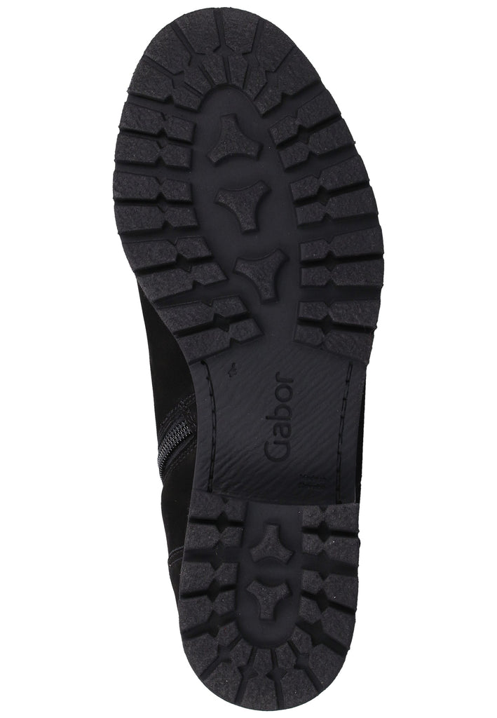 Gabor Stiefelette Nubukleder Schwarz - surf4shoes
