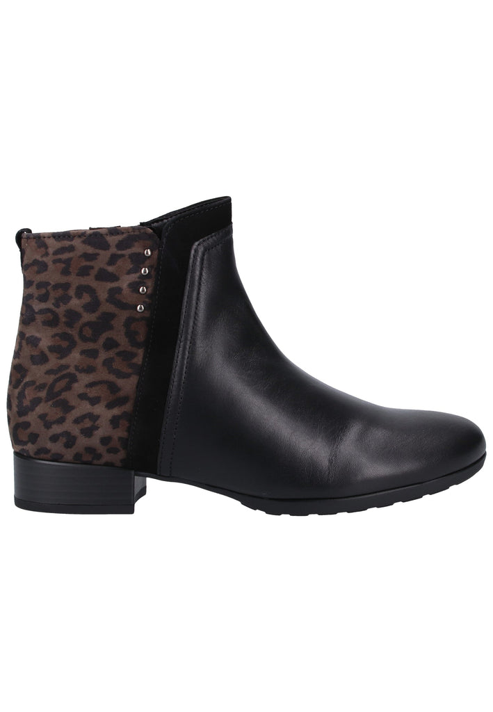 Gabor Stiefelette Glattleder Schwarz/Grau - surf4shoes