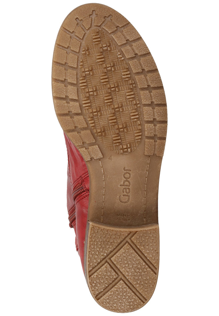 Gabor Stiefelette Leder Dunkelrot Warmfutter - surf4shoes