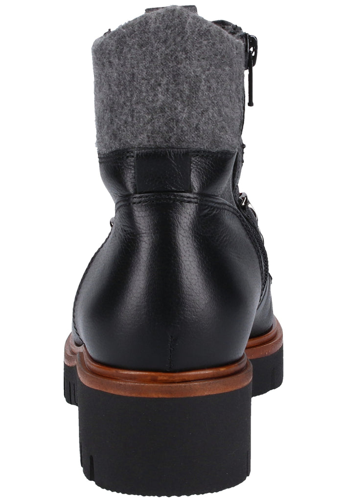 Gabor Stiefelette Leder Schwarz/Grau - surf4shoes