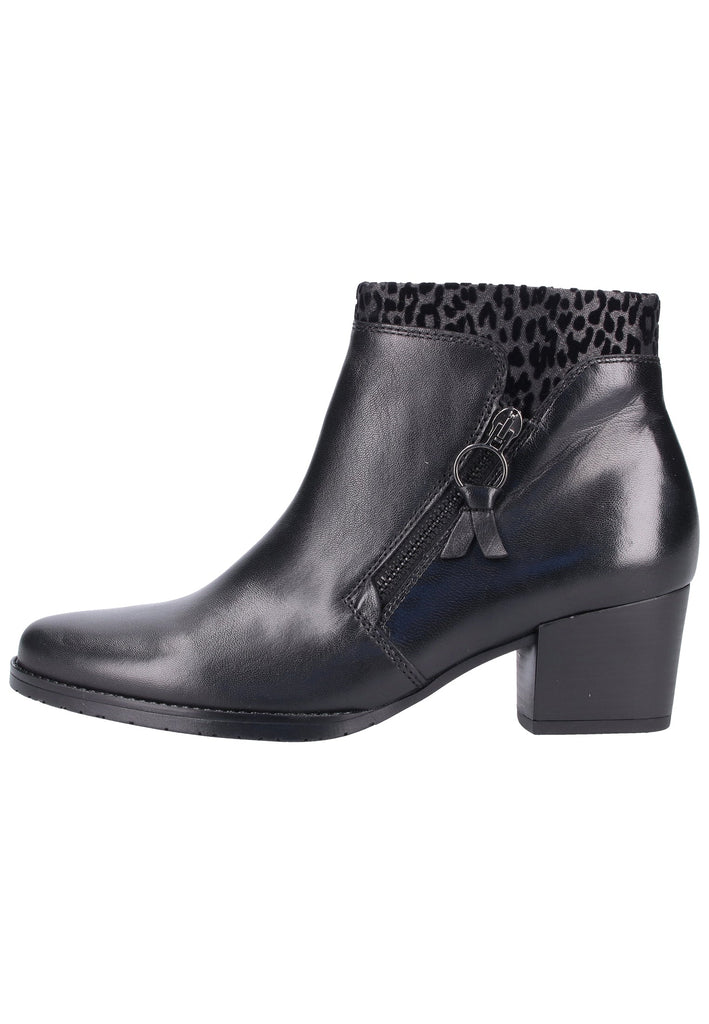 Gabor Stiefelette Glattleder Schwarz/Grau - surf4shoes