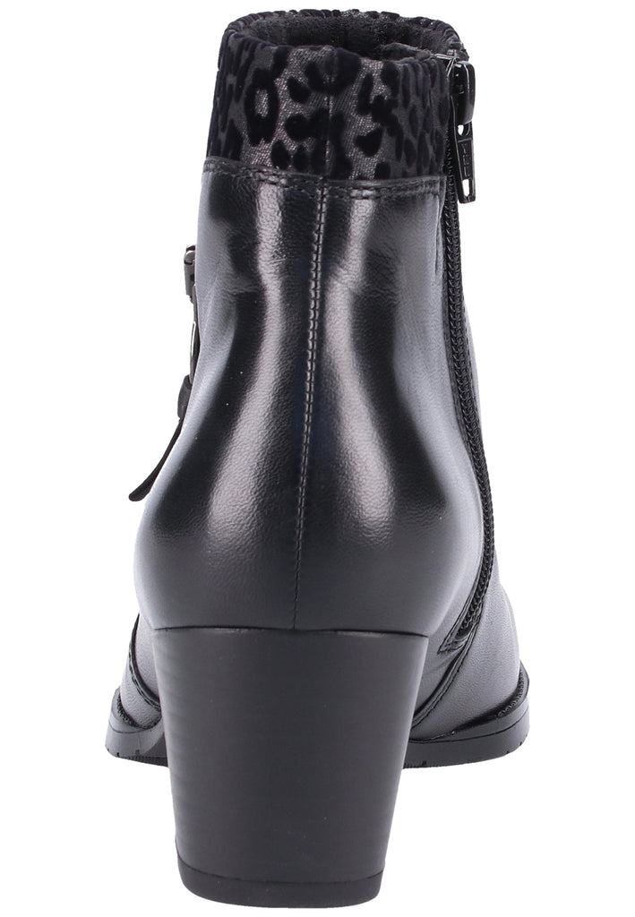 Gabor Stiefelette Glattleder Schwarz/Grau - surf4shoes