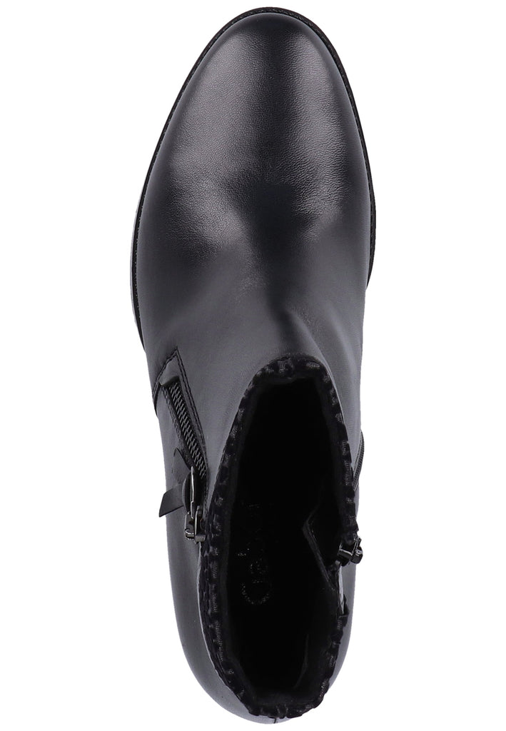 Gabor Stiefelette Glattleder Schwarz/Grau - surf4shoes