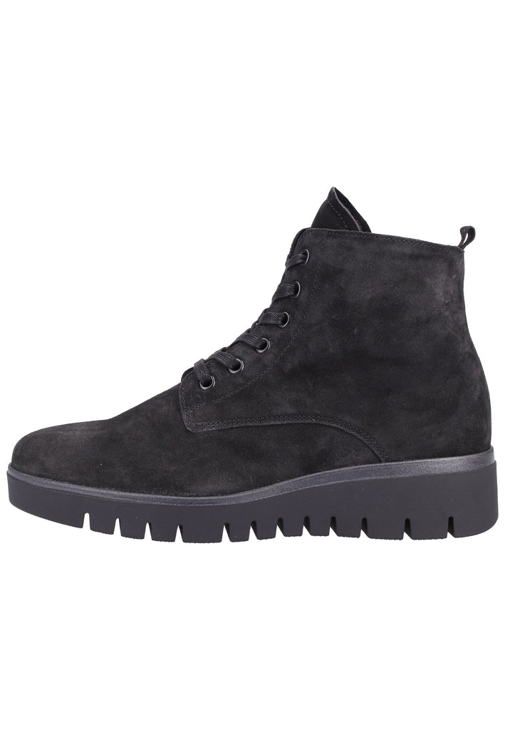 Gabor Stiefelette Veloursleder Schwarz Warmfutter - surf4shoes