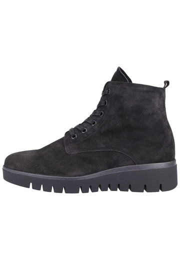 Gabor Stiefelette Veloursleder Schwarz Warmfutter - surf4shoes