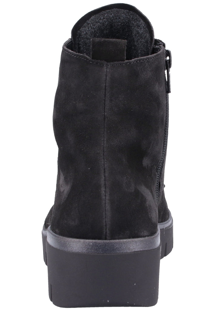 Gabor Stiefelette Veloursleder Schwarz Warmfutter - surf4shoes