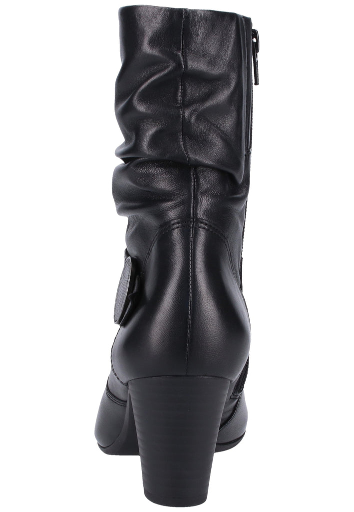 Gabor Stiefelette Glattleder Schwarz - surf4shoes