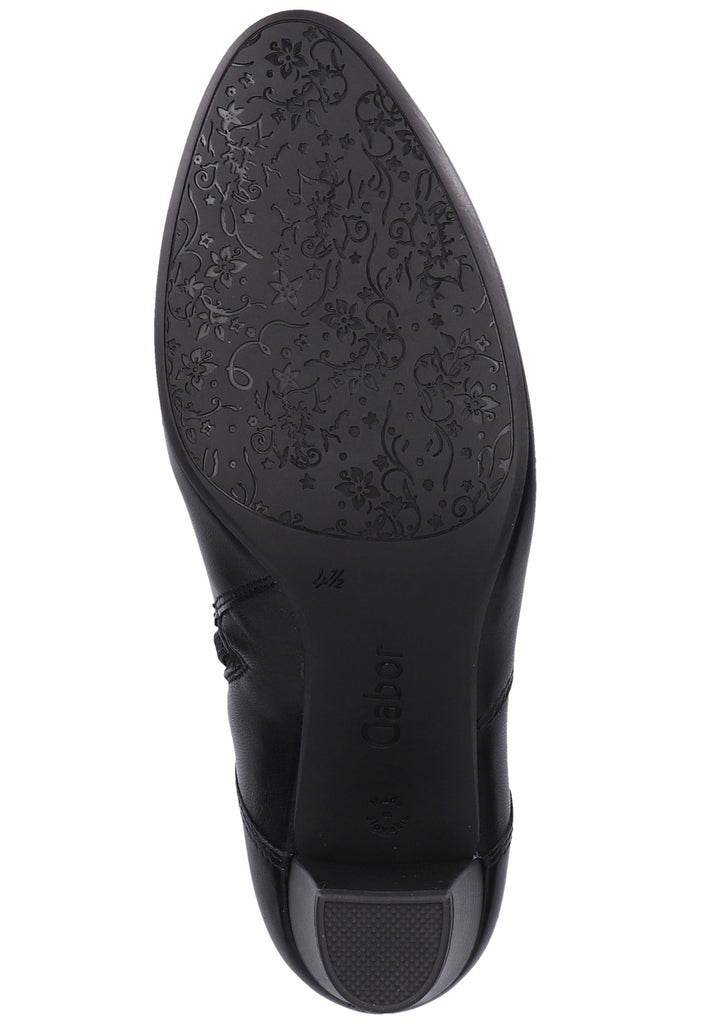 Gabor Stiefelette Glattleder Schwarz - surf4shoes