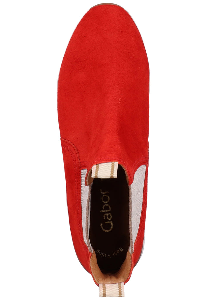 Gabor Stiefelette Veloursleder Rot - surf4shoes