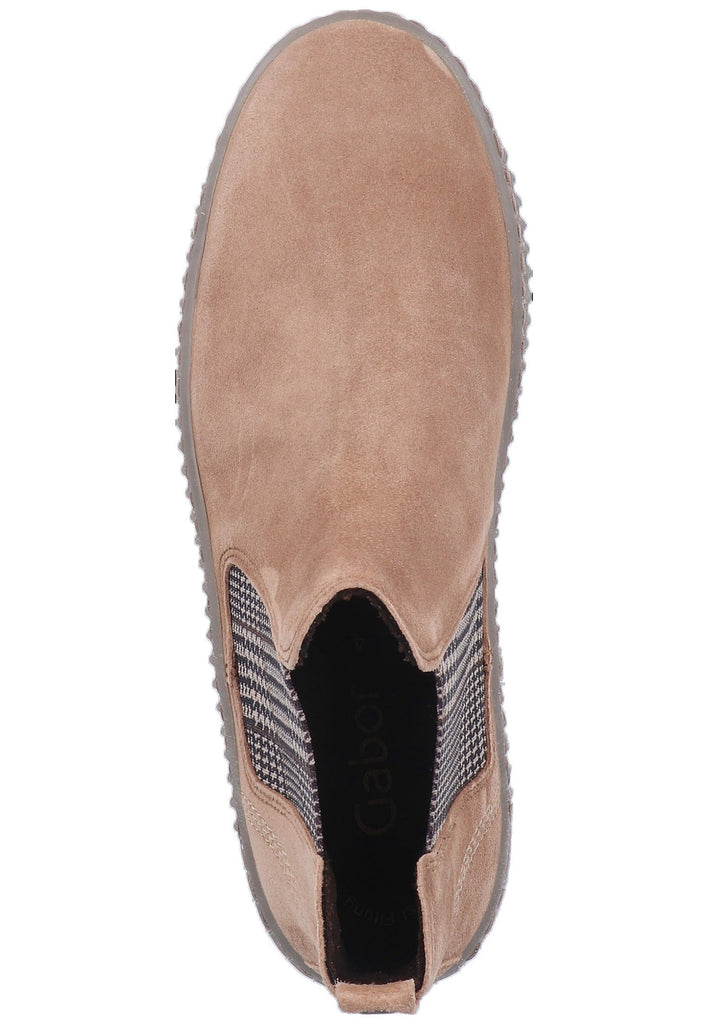Gabor Stiefelette Veloursleder Hellbraun - surf4shoes