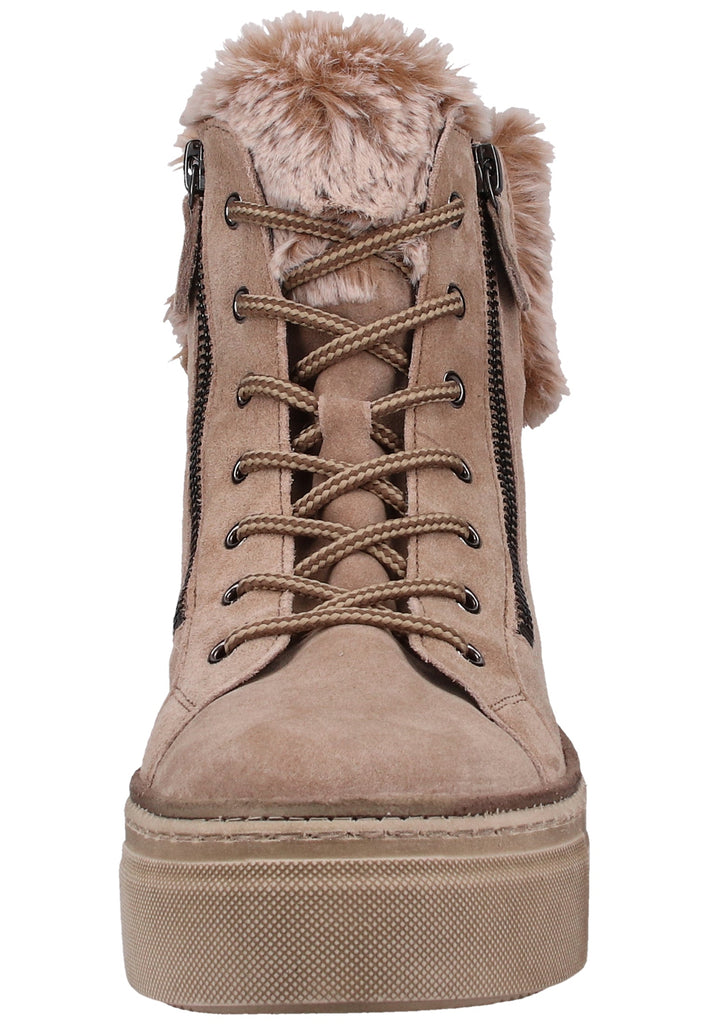 Gabor Stiefelette Veloursleder Hellbraun Warmfutter - surf4shoes