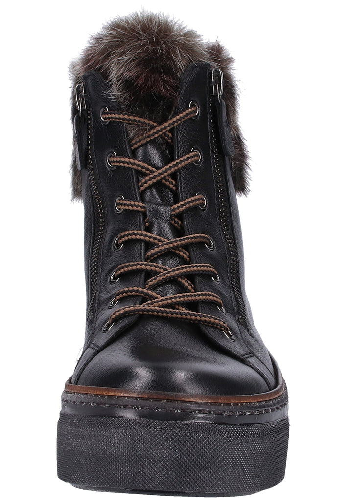 Gabor Stiefelette Veloursleder Schwarz - surf4shoes