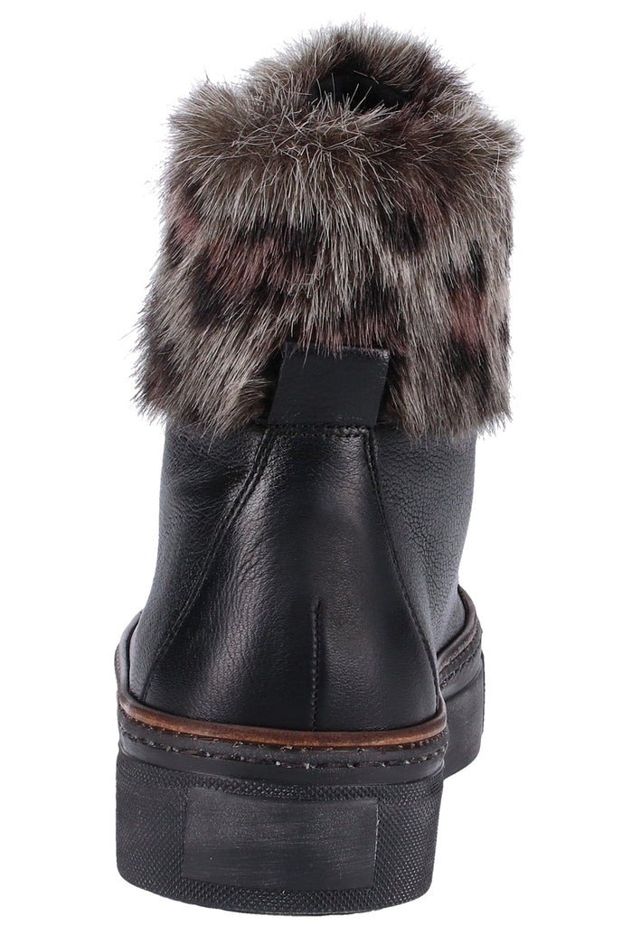 Gabor Stiefelette Veloursleder Schwarz - surf4shoes