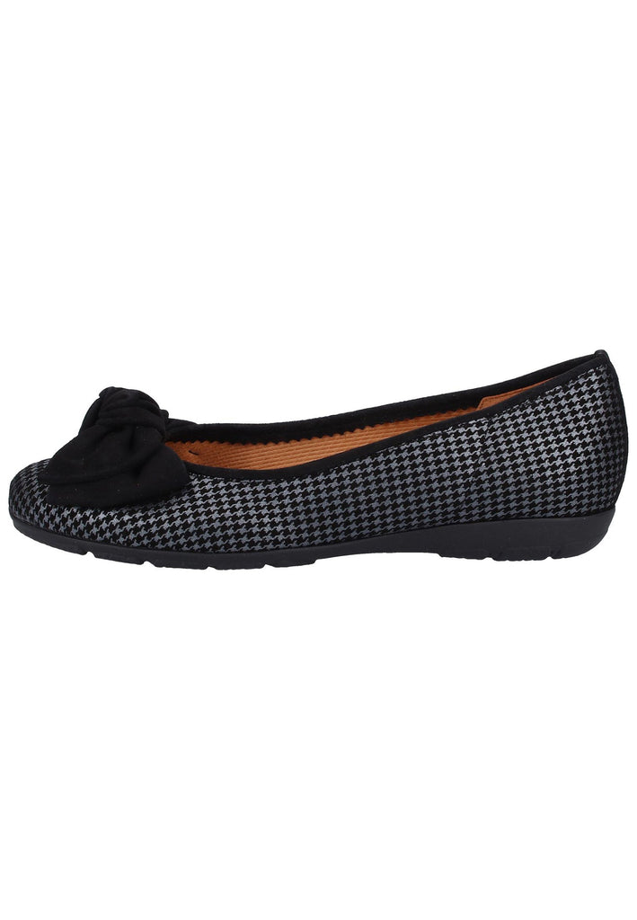 Gabor Ballerinas Veloursleder Grau/Schwarz - surf4shoes