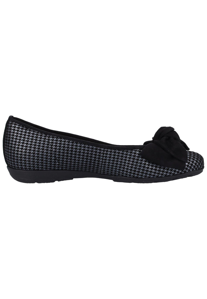 Gabor Ballerinas Veloursleder Grau/Schwarz - surf4shoes