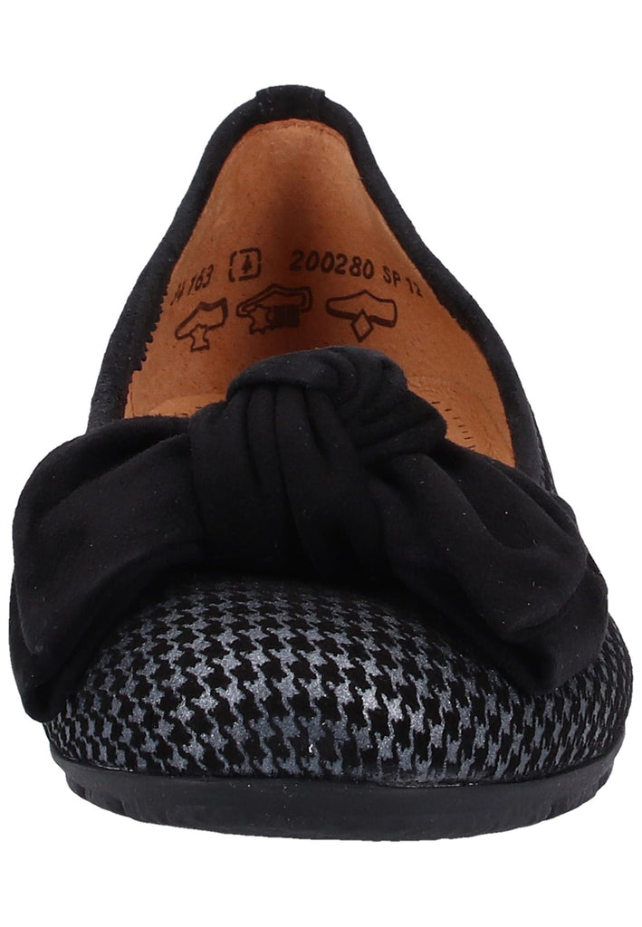 Gabor Ballerinas Veloursleder Grau/Schwarz - surf4shoes