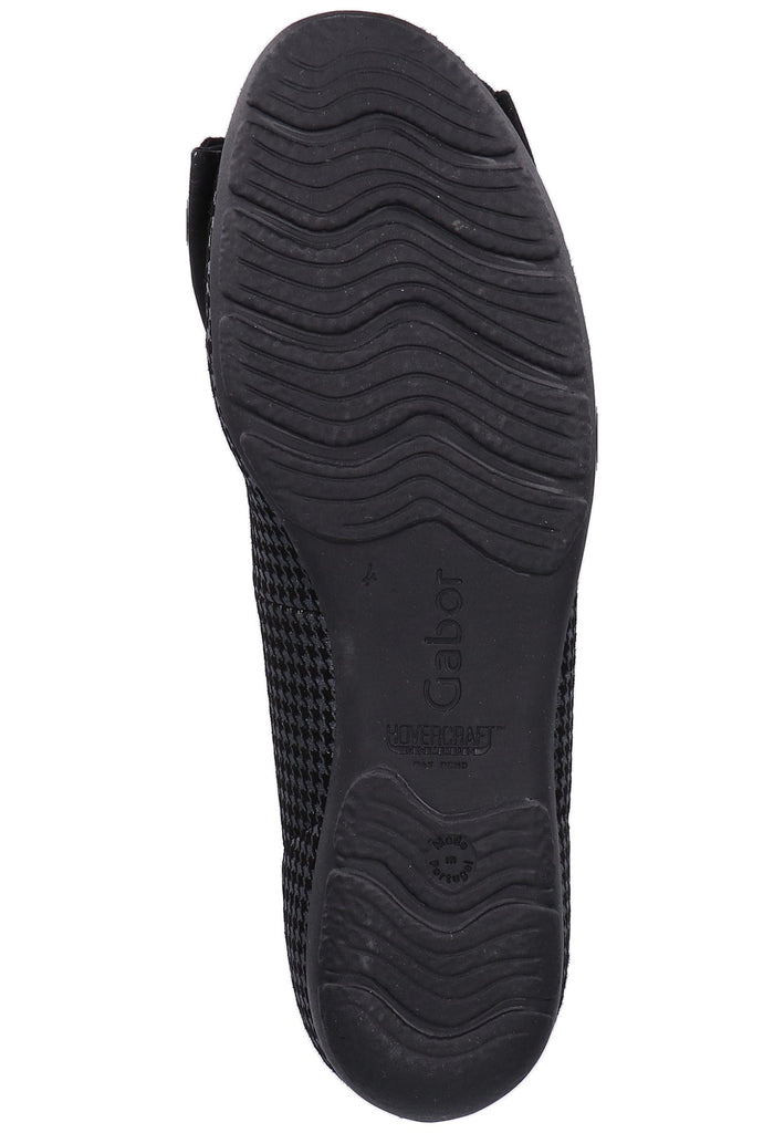 Gabor Ballerinas Veloursleder Grau/Schwarz - surf4shoes