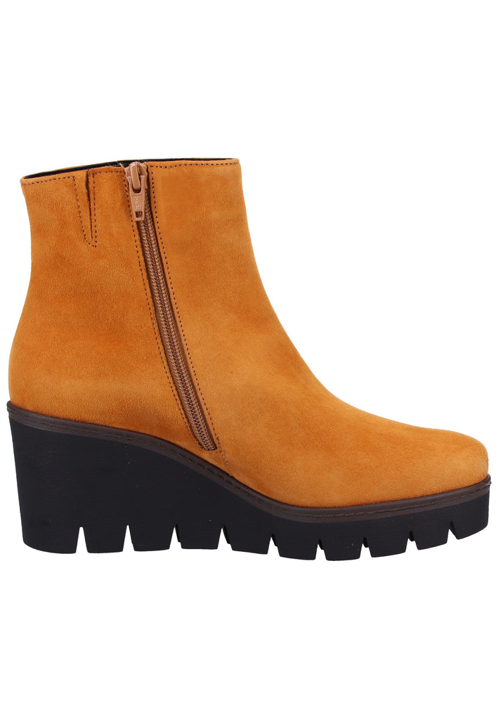 Gabor Stiefelette Veloursleder Cognac - surf4shoes