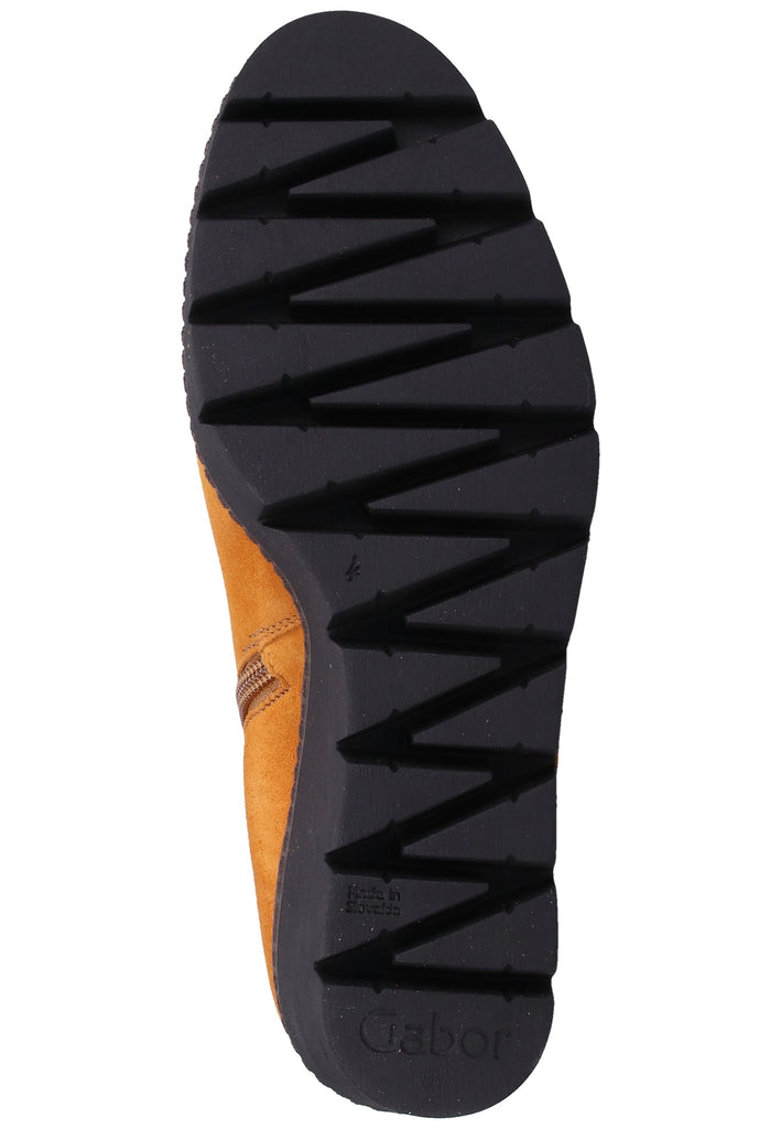 Gabor Stiefelette Veloursleder Cognac - surf4shoes