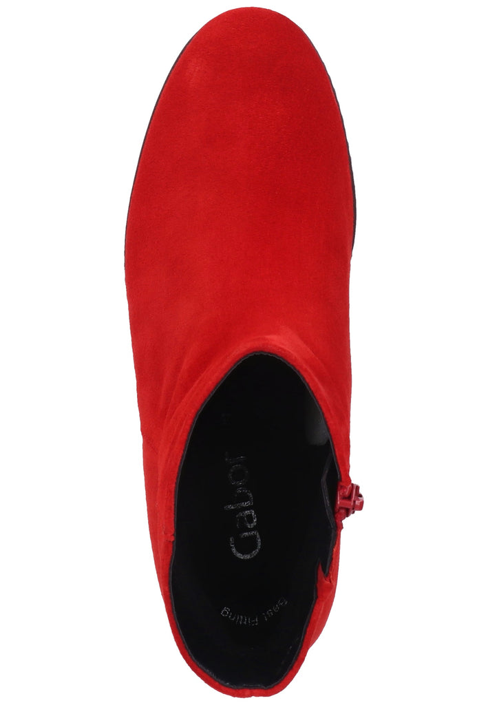 Gabor Stiefelette Veloursleder Rot - surf4shoes