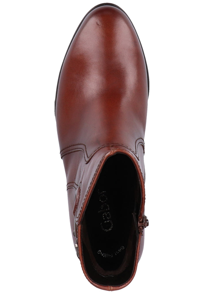 Gabor Stiefelette Glattleder Braun - surf4shoes