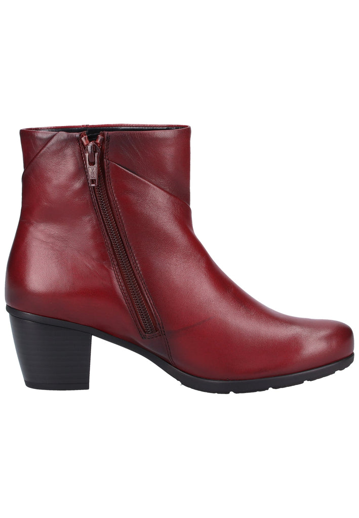 Gabor Stiefelette Glattleder Dunkelrot - surf4shoes